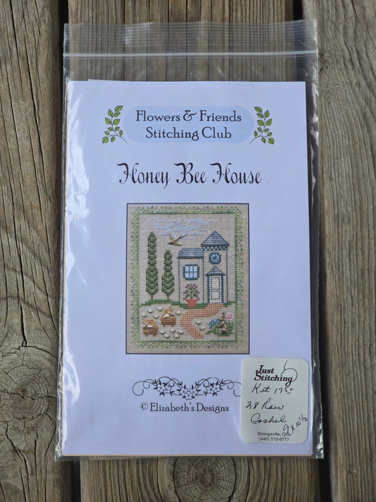 Elizabeth's Designs - Flowers & Friends Stitching Club  - Honey Bee House - Cross Stitch Kit
