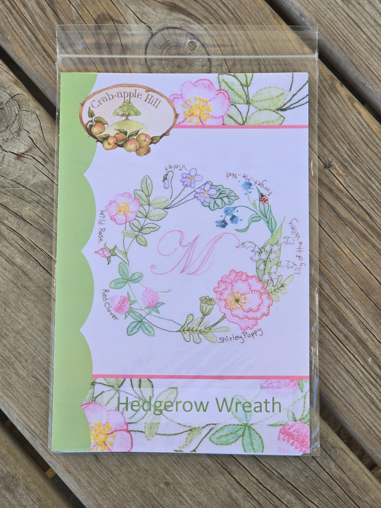 Crab-apple Hill - Hedgerow Wreath - Embroidery Pattern