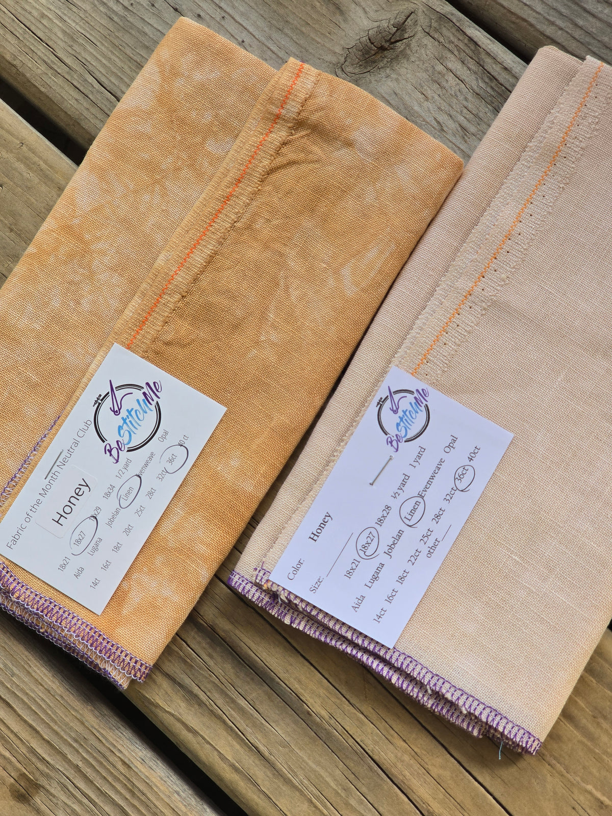BeStitchMe - Honey - 36ct Linen - Cross Stitch Cloth