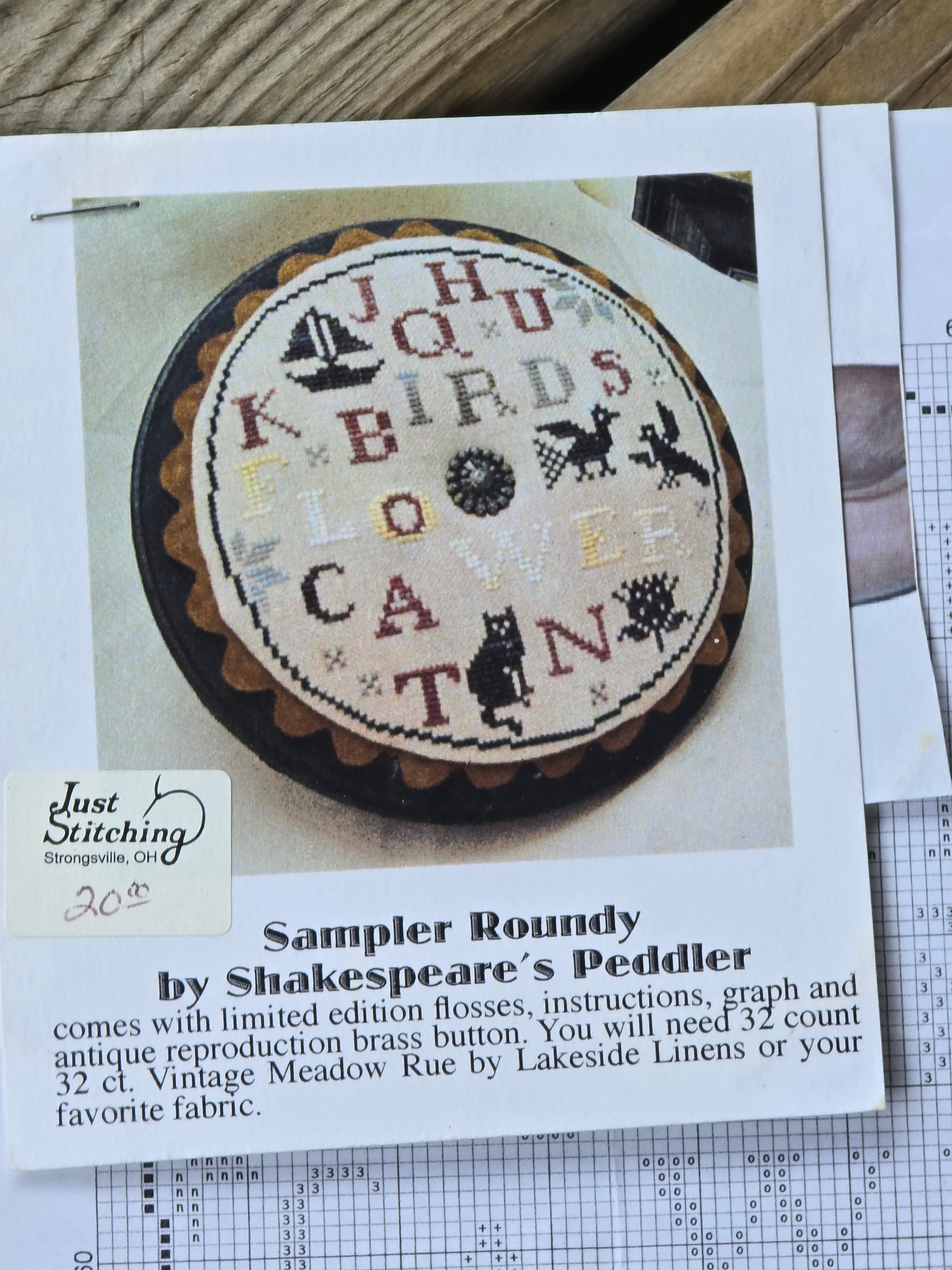 Shakespeare's Peddler - Sampler Roundy - Cross Stitch Pattern – GATHER ...