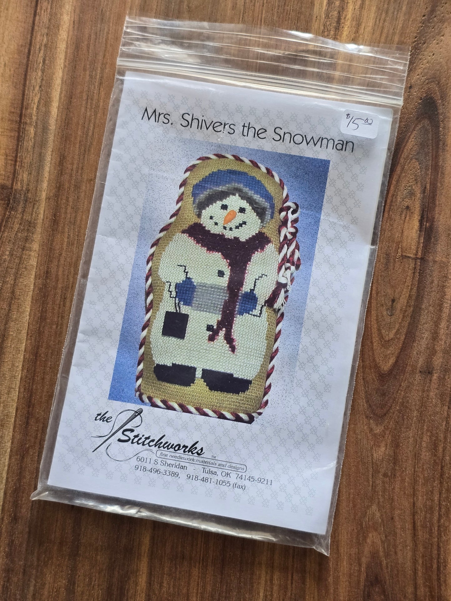 The Stitchworks - Mr. Shivers the Snowman - Cross Stitch Kit