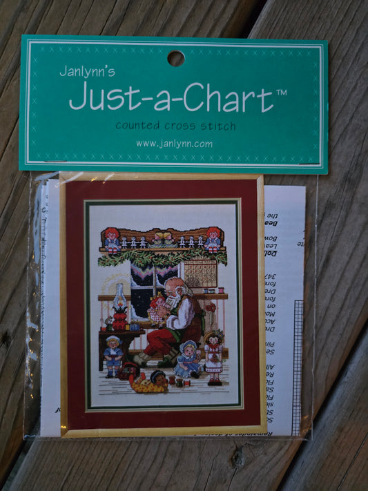 Janlynn Corporation - Just-a-Chart - Santa's Workshop - Cross Stitch Pattern