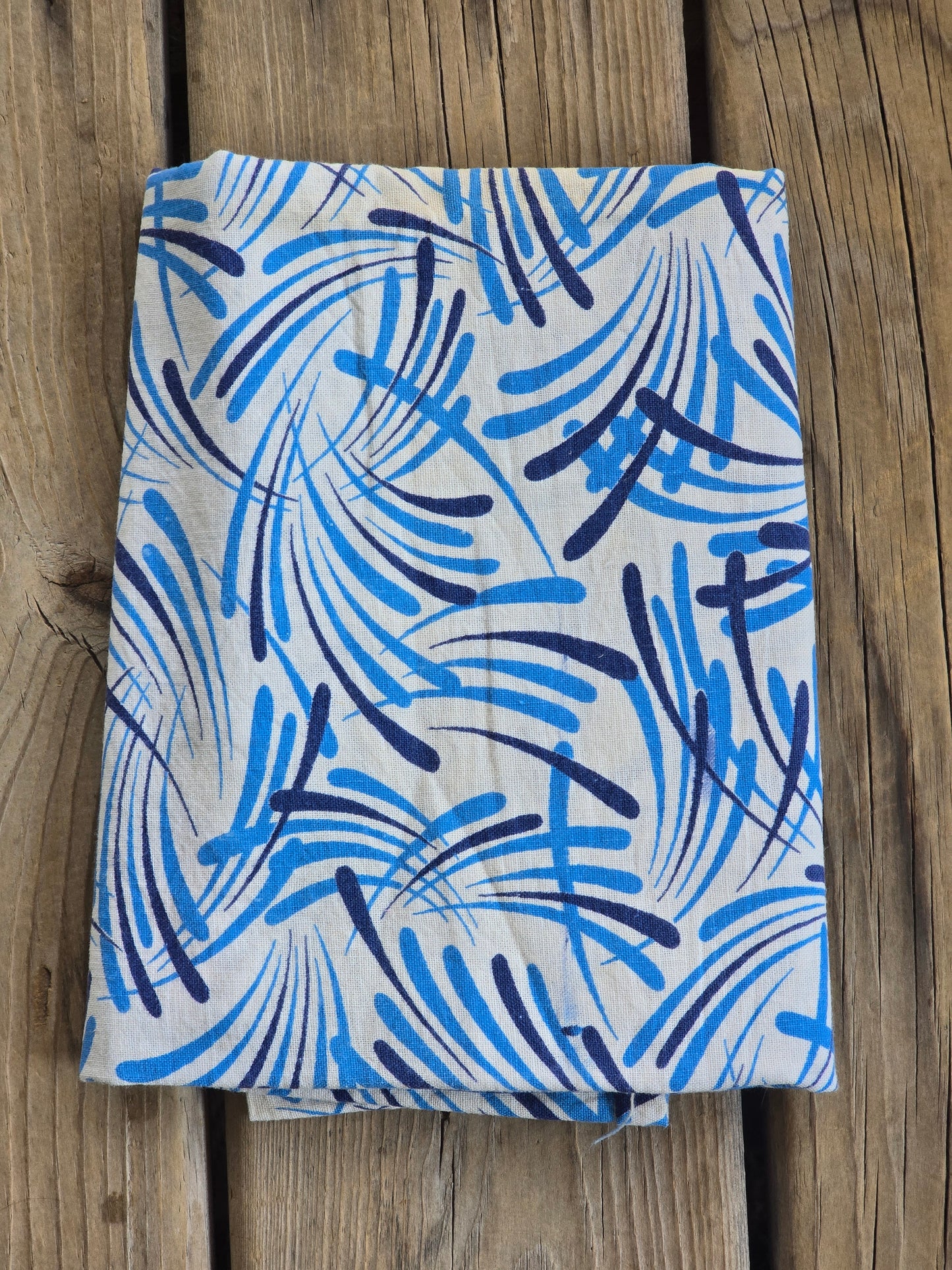 Blue and White Geometric - Linens - Feed Sack