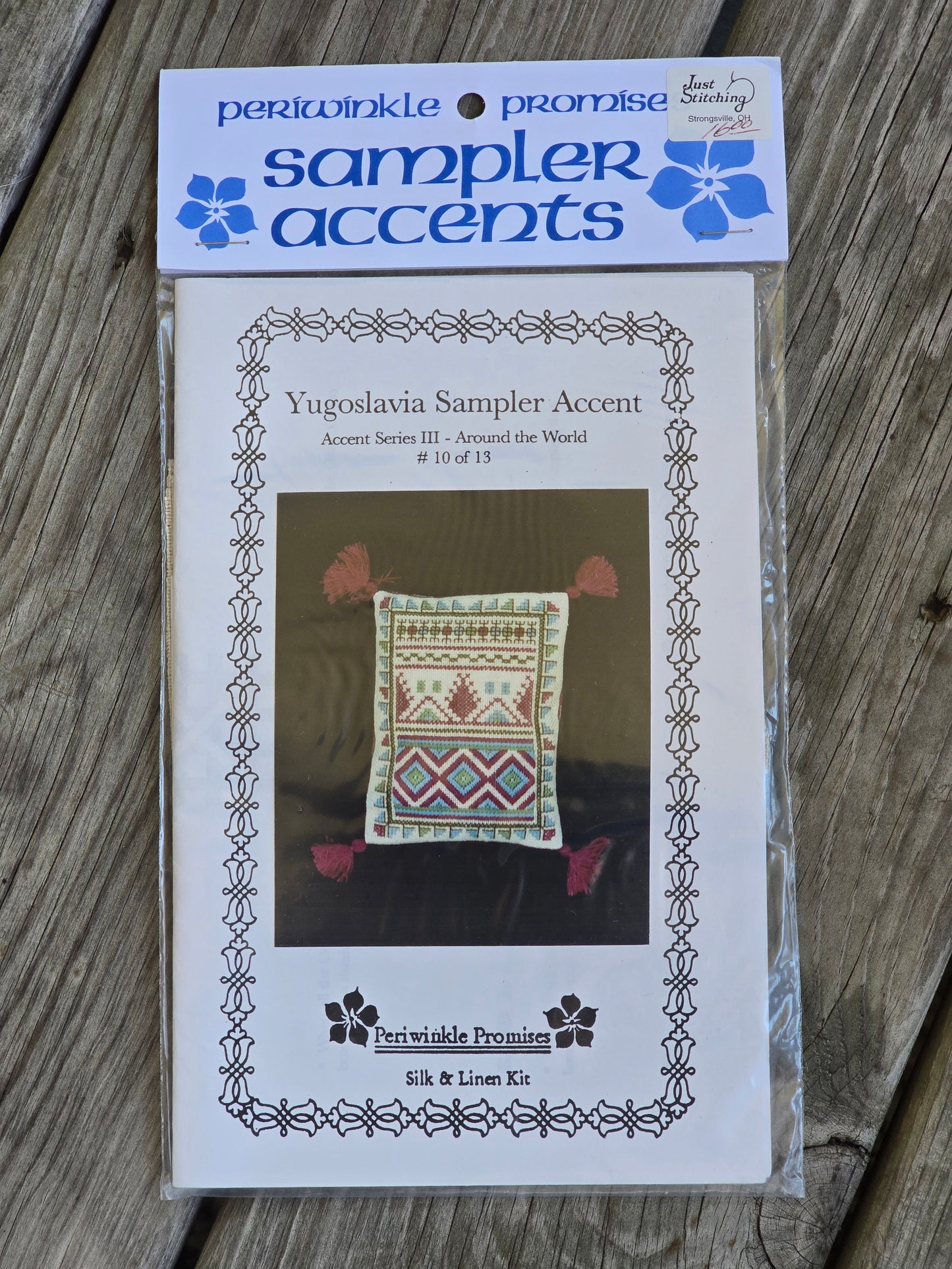 Periwinkle Promises - Yugoslavia Sampler Accent - Sampler Accents - Cross Stitch Kit