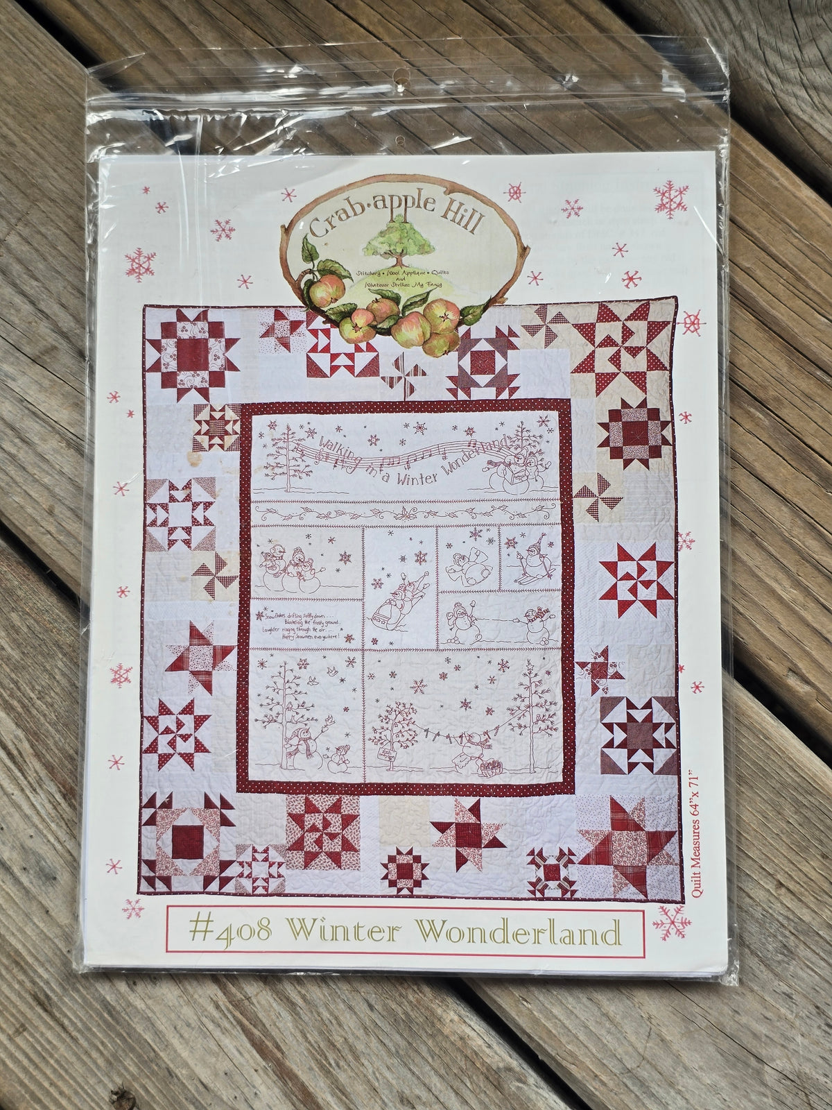 Crab-apple Hill - Winter Wonderland - Embroidery and Quilt Pattern