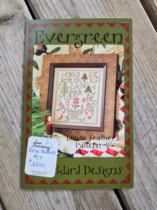 Blackbird Designs - Evergreen - Loose Feathers Pattern #17 - Cross Stitch Pattern