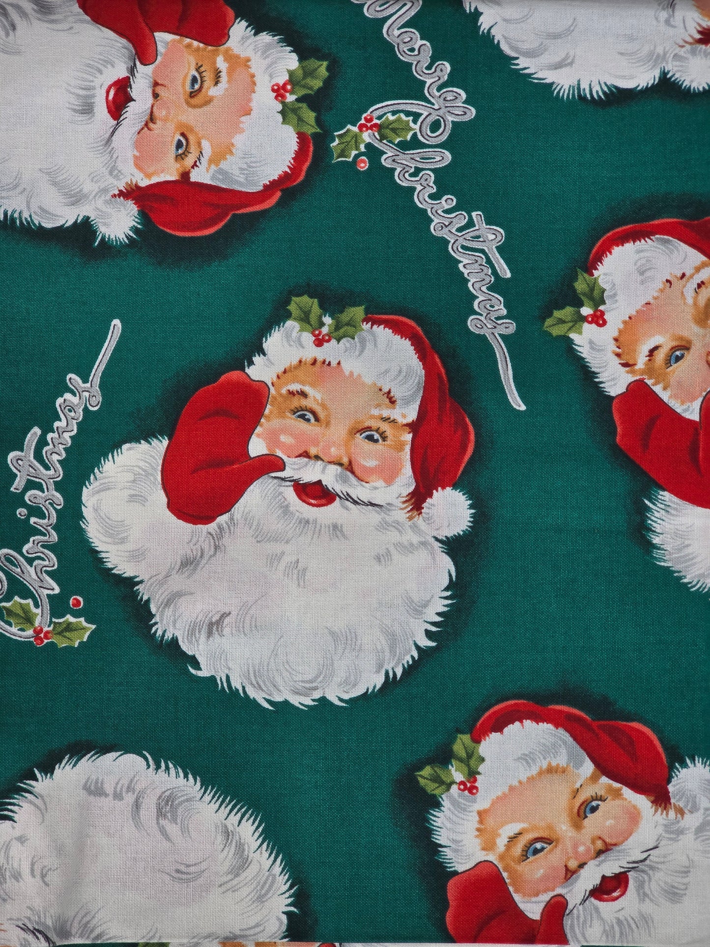 The Alexander Henry Fabrics Collection - Merry Christmas Santa - Quilting Fabric - 1 Yard