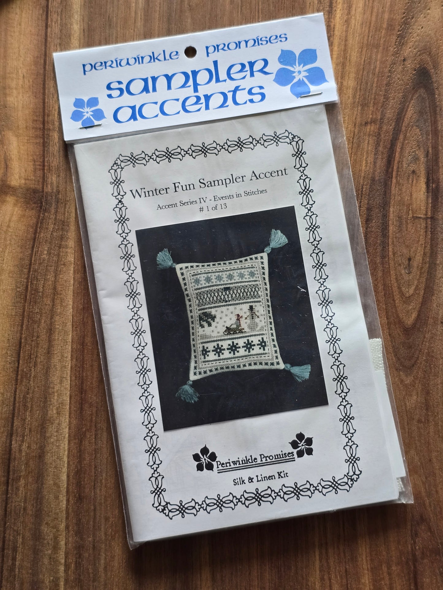 Periwinkle Promises - Sampler Accents - Winter Fun Sampler Accents - Cross Stitch Kit