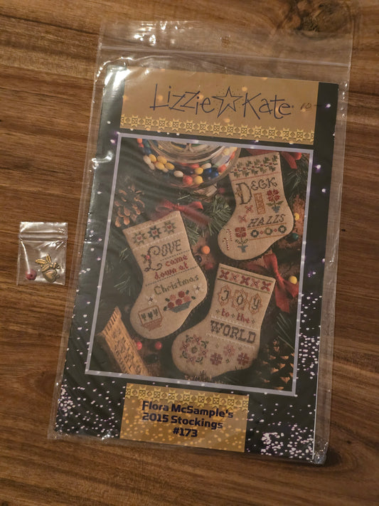 Lizzie Kate - Flora McSample's 2015 Stockings - #173 - Cross Stitch Pattern