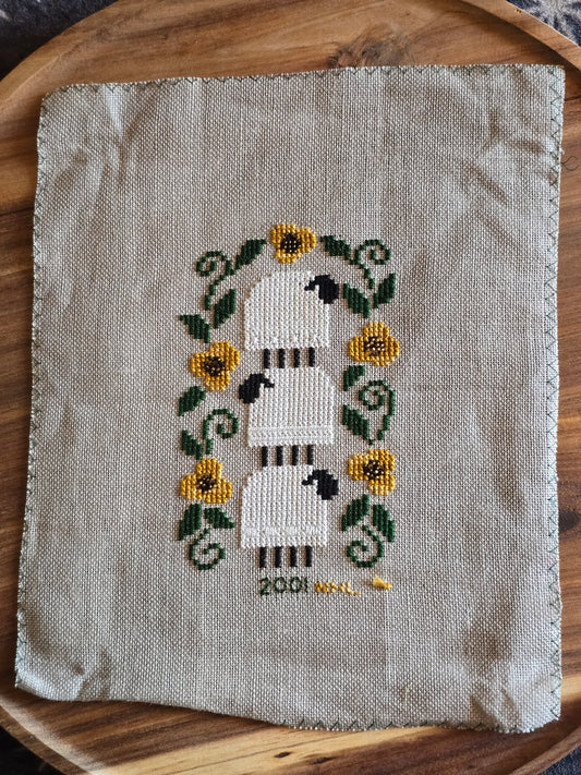 Bent Creek - Wooly Zipper - Completed Cross Stitch