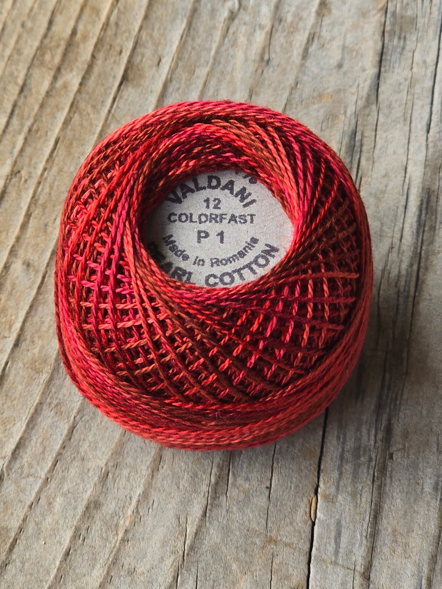 Valdani - Perle Cotton - Hand-Dyed - Size 12 - #P1 - Thread