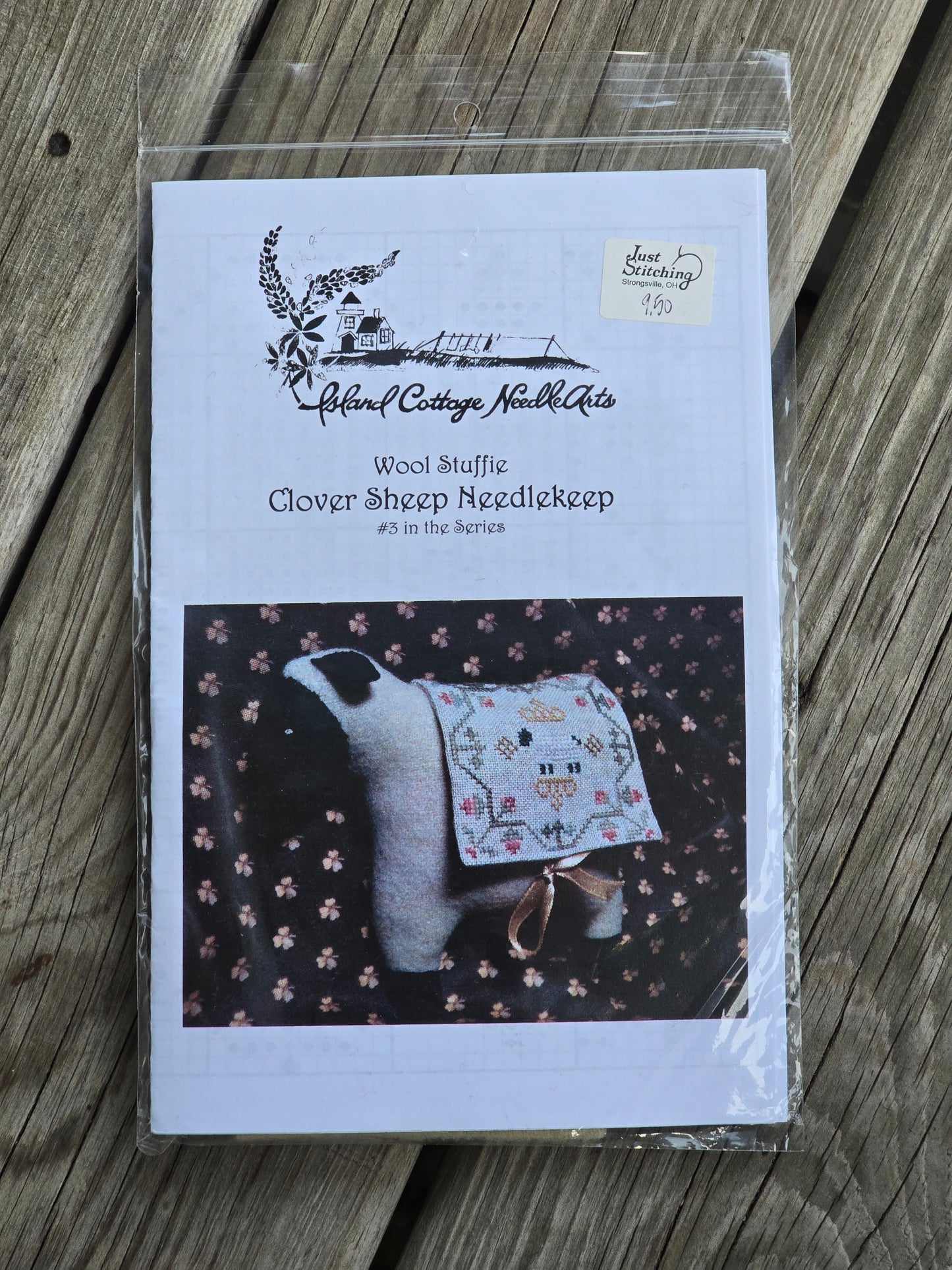 Island Cottage NeedleArts - Clover Sheep Needlekeep - Wool Stuffie - Cross Stitch Kit
