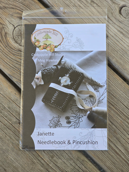 Crab-apple Hill - Janette Needlebook & Pincushion - Embroidery Pattern