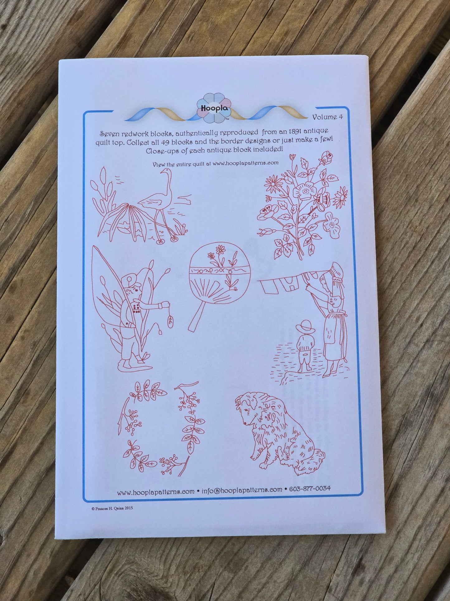 Hoopla Patterns - Redwork Blocks - Volume 1-7 - Embroidery Pattern