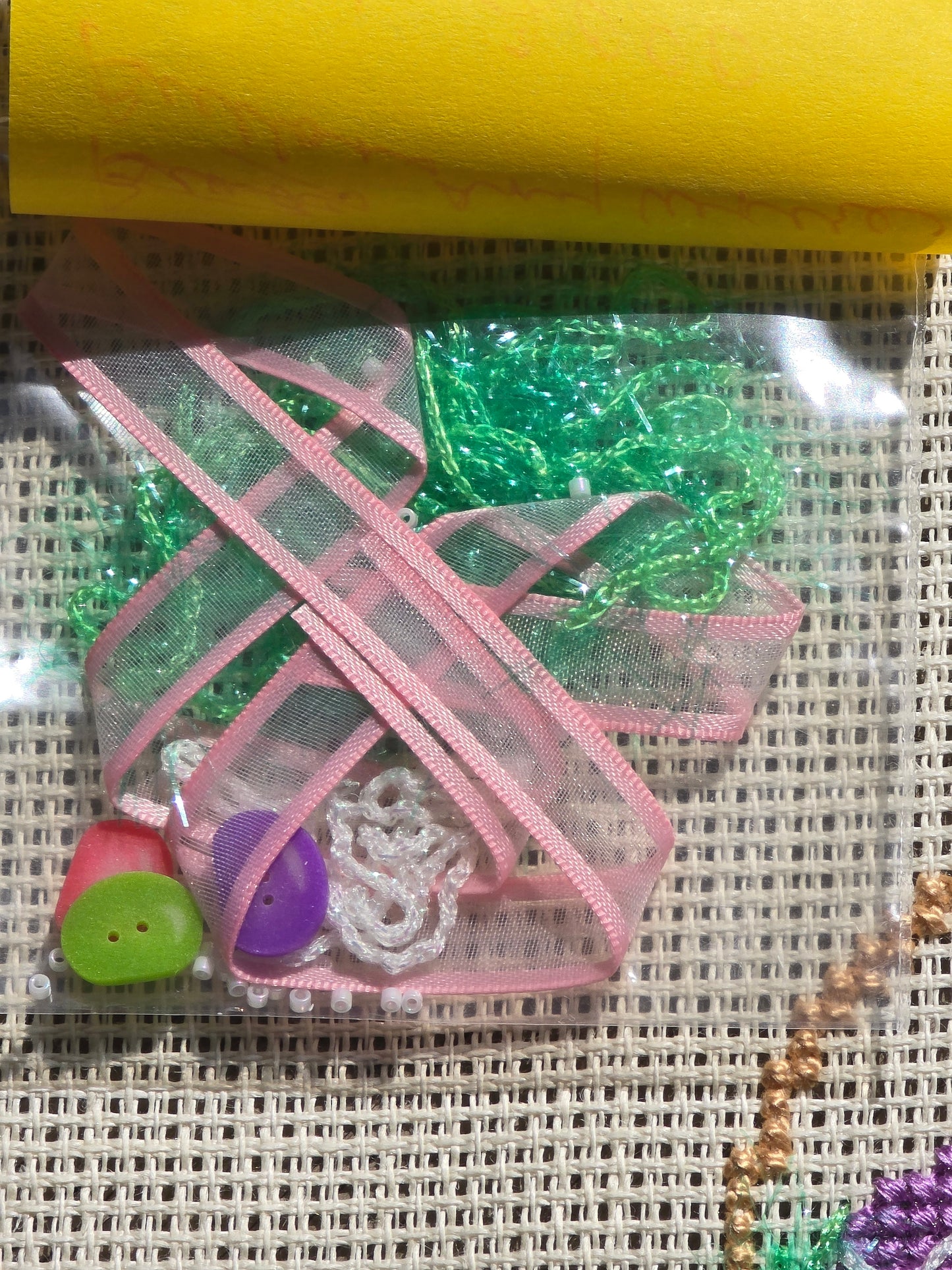 Designer Unknown - Easter Basket - Completed Cross Stitch