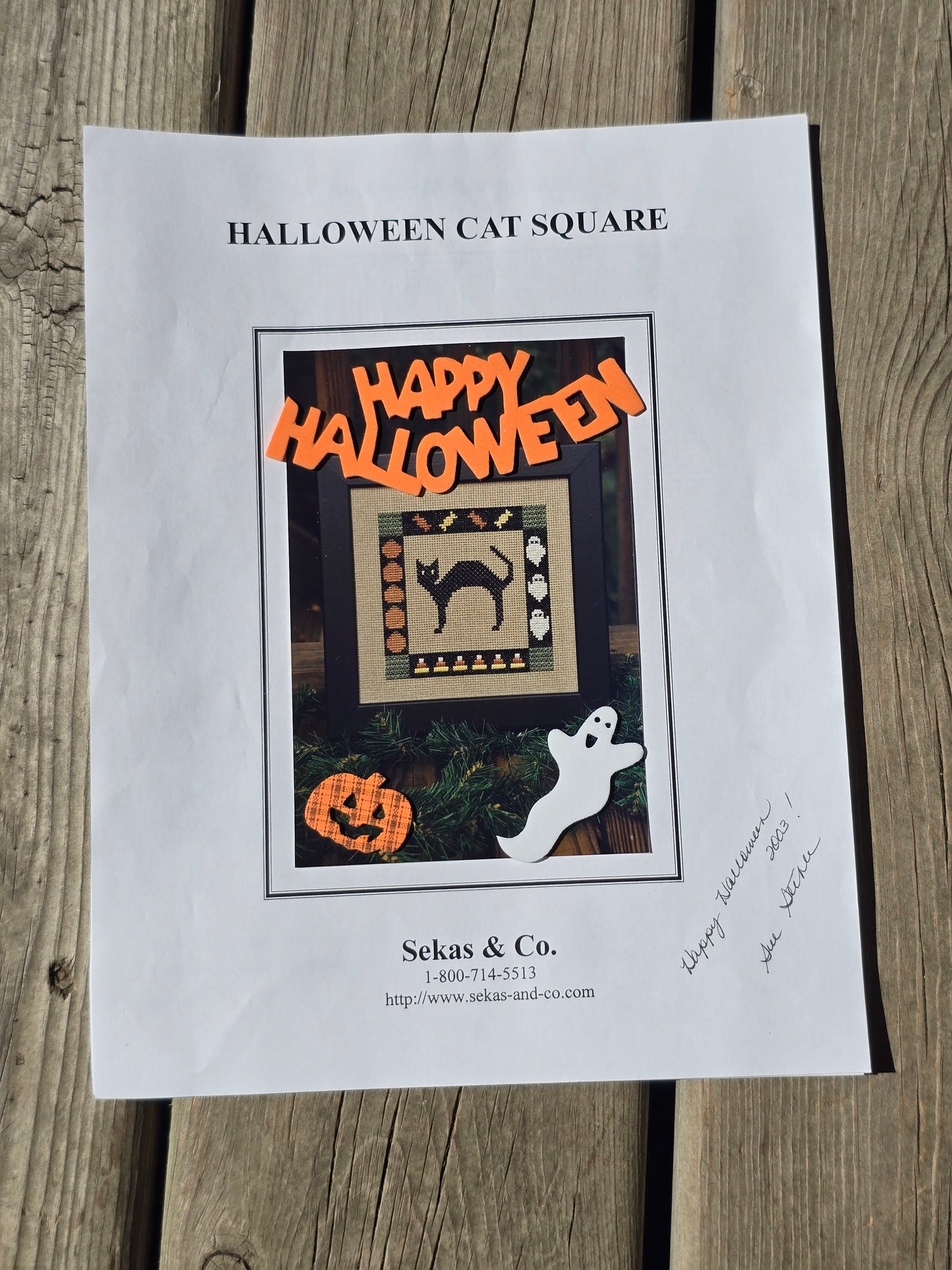 Sekas & Co. - Halloween Cat Square - Cross Stitch Kit