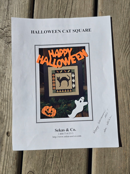 Sekas & Co. - Halloween Cat Square - Cross Stitch Kit