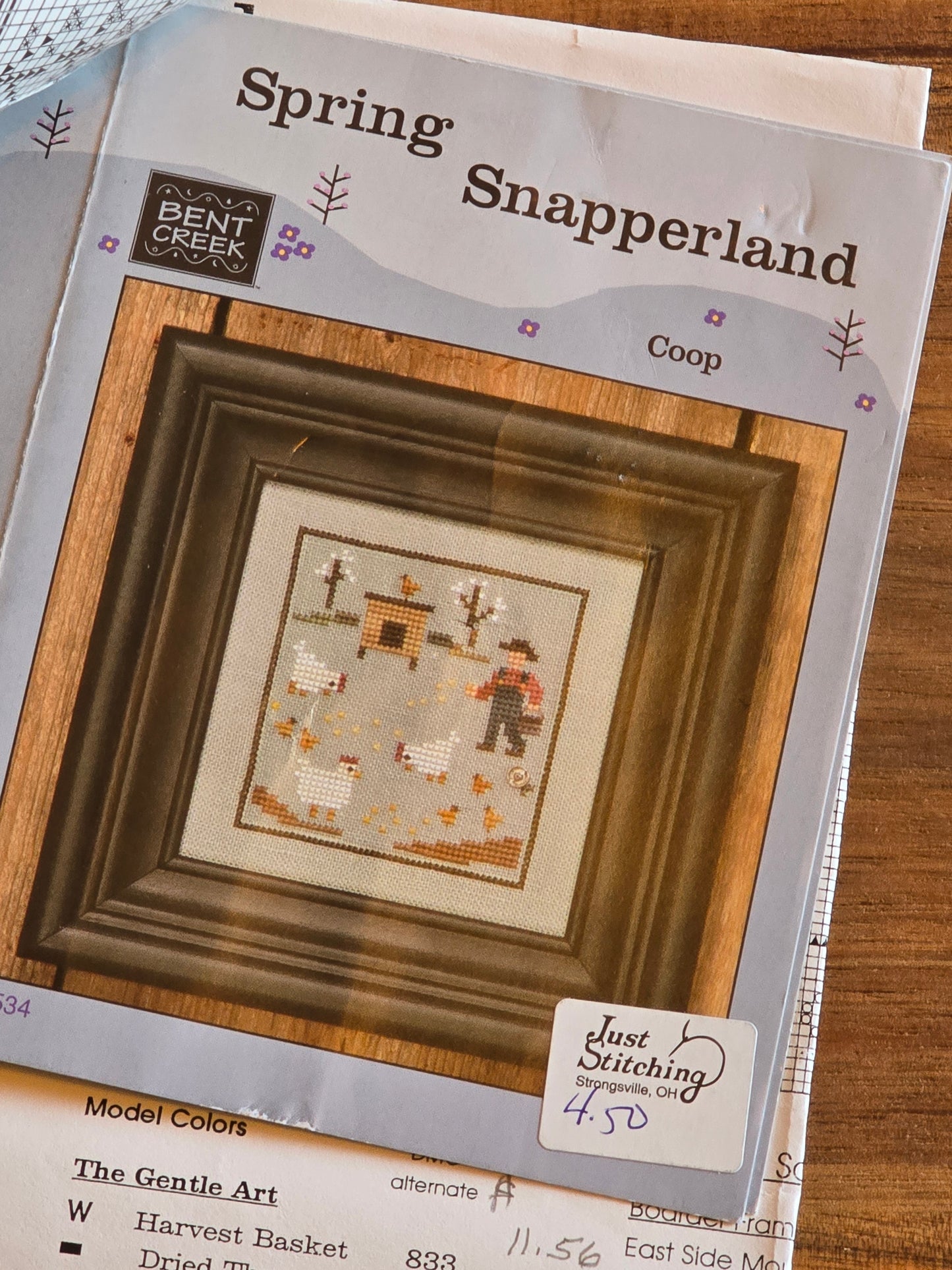 Bent Creek - Spring Snapperland - Cottage, Hive, Coop, Hutch - Cross Stitch Pattern