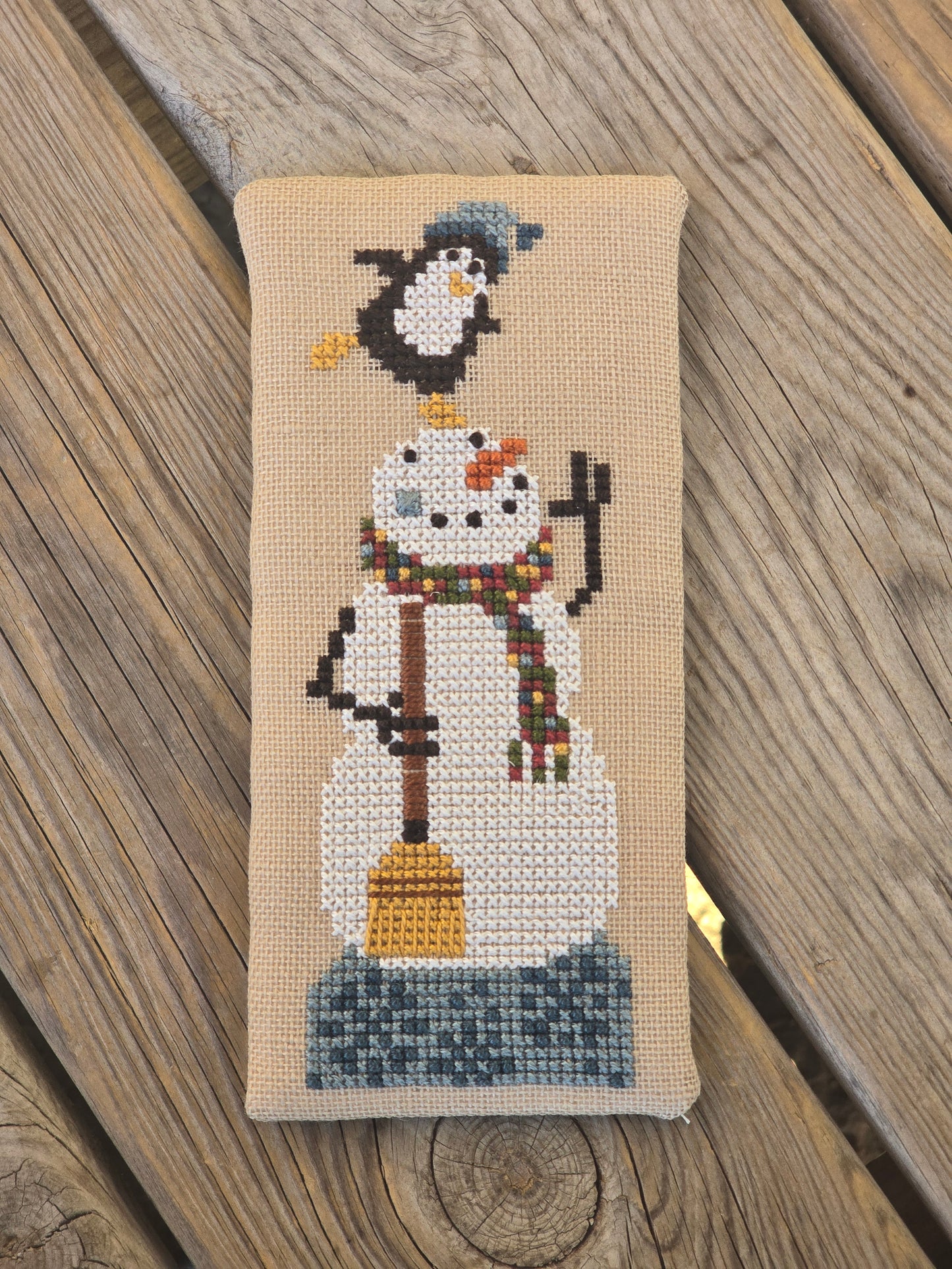 Bent Creek - Snow Friends - Completed Cross Stitch