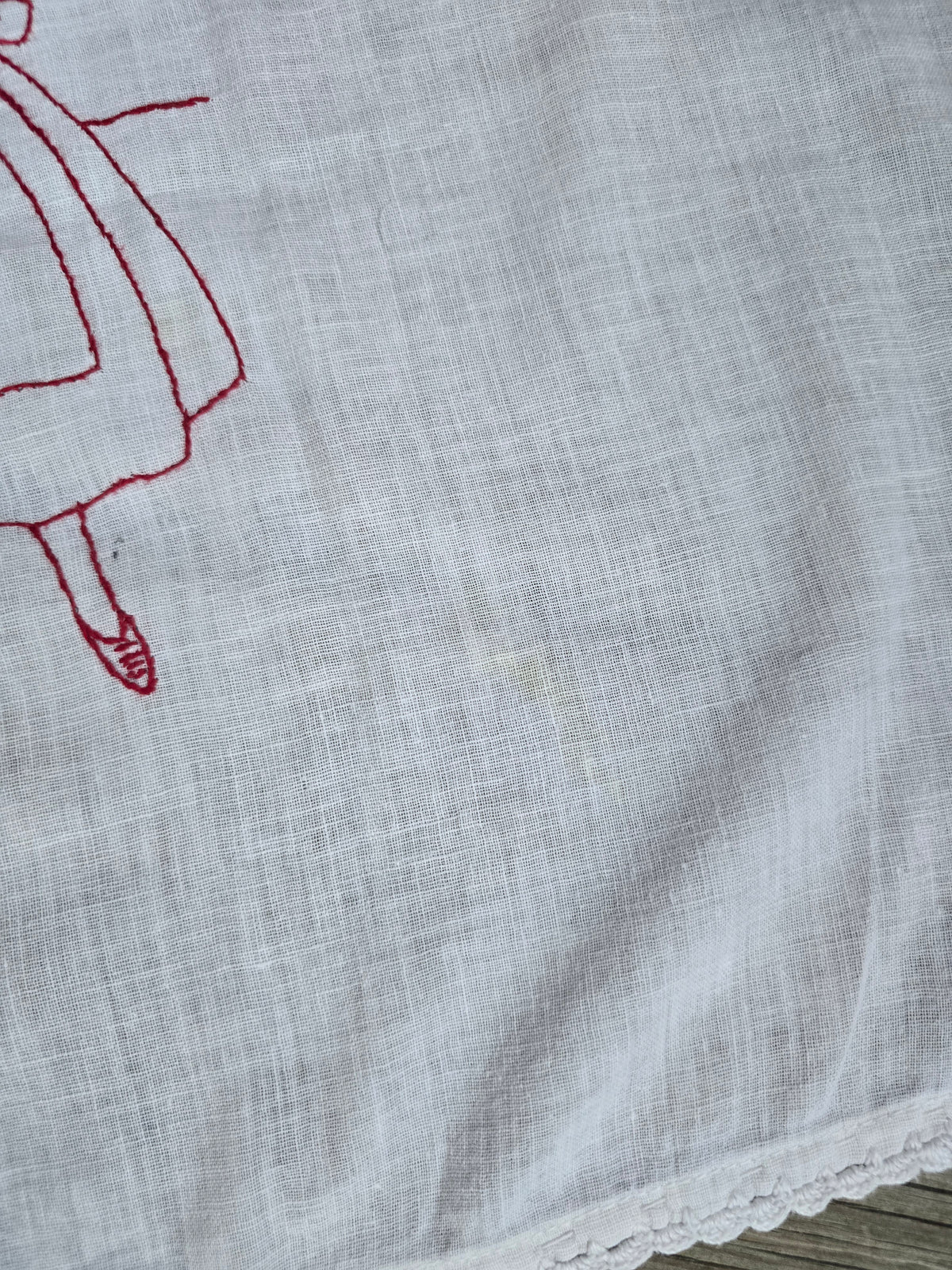 Vintage Linens - Red Work Linen 