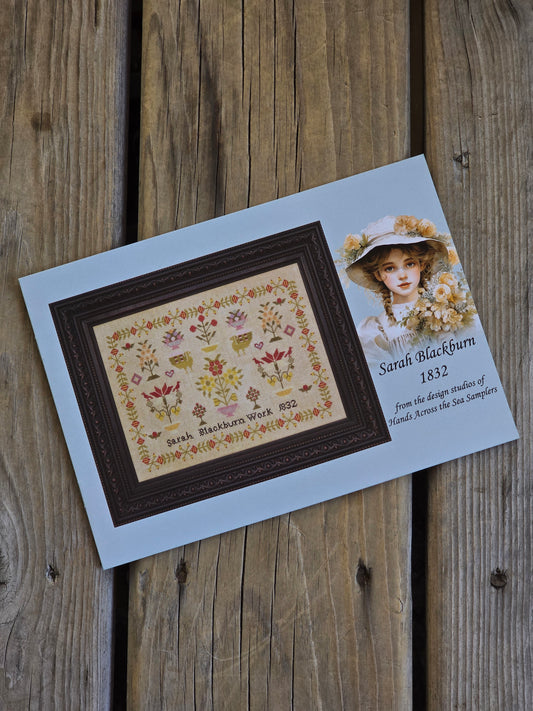 Hands Across The Sea Samplers - Sarah Blackburn 1832 - Cross Stitch Pattern Booklet
