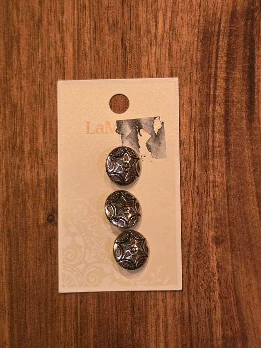 LaMode - Round Metal SilverButtons - 3/4" and 5/8"