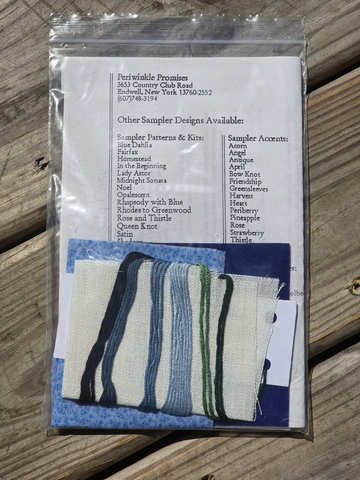 Periwinkle Promises - Blueberry Needle Case - Petite Periwinkles - Cross Stitch Kit