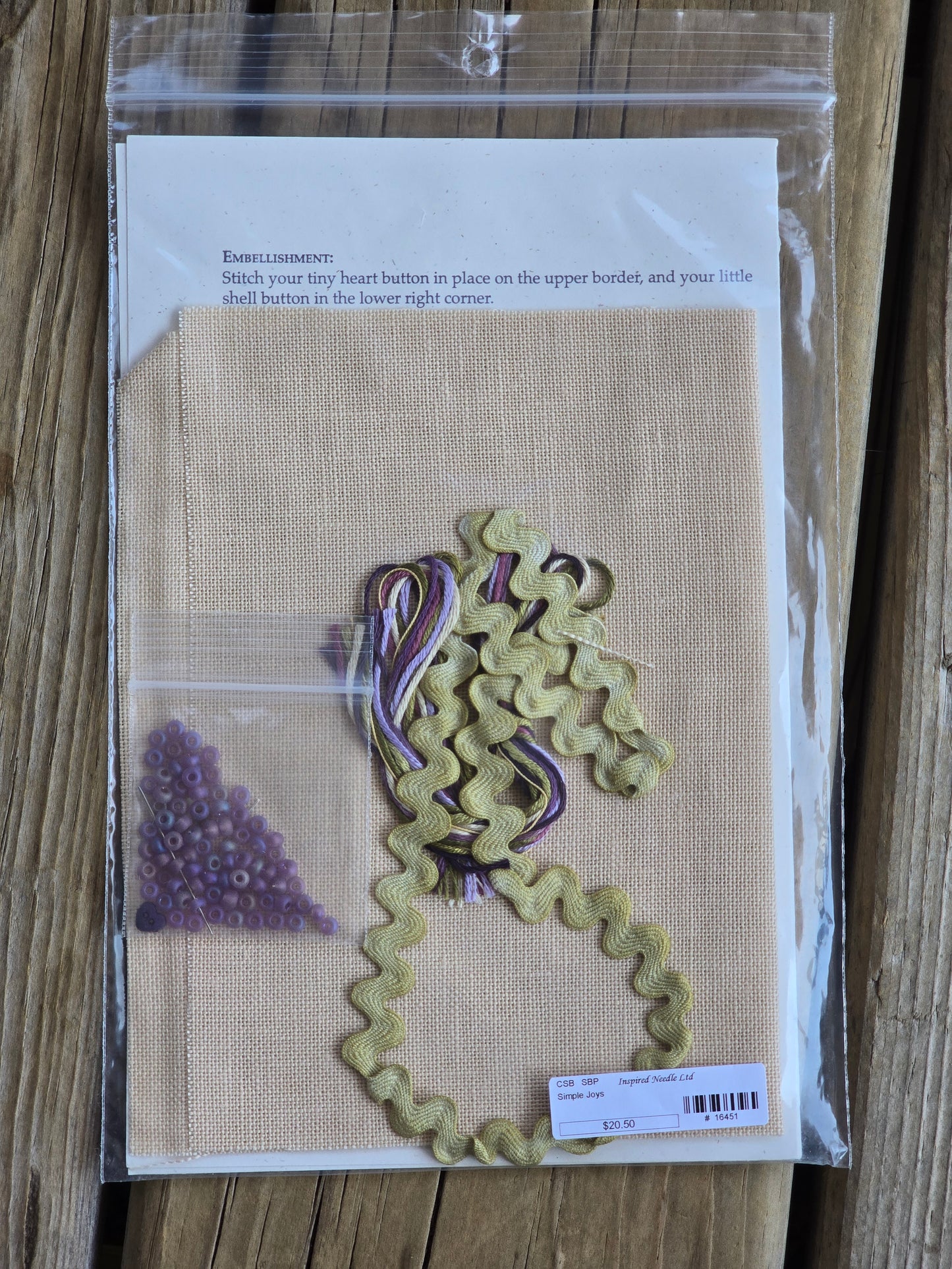 Shepherd's Bush - Simple Joys Pin Cushion - Cross Stitch Kit