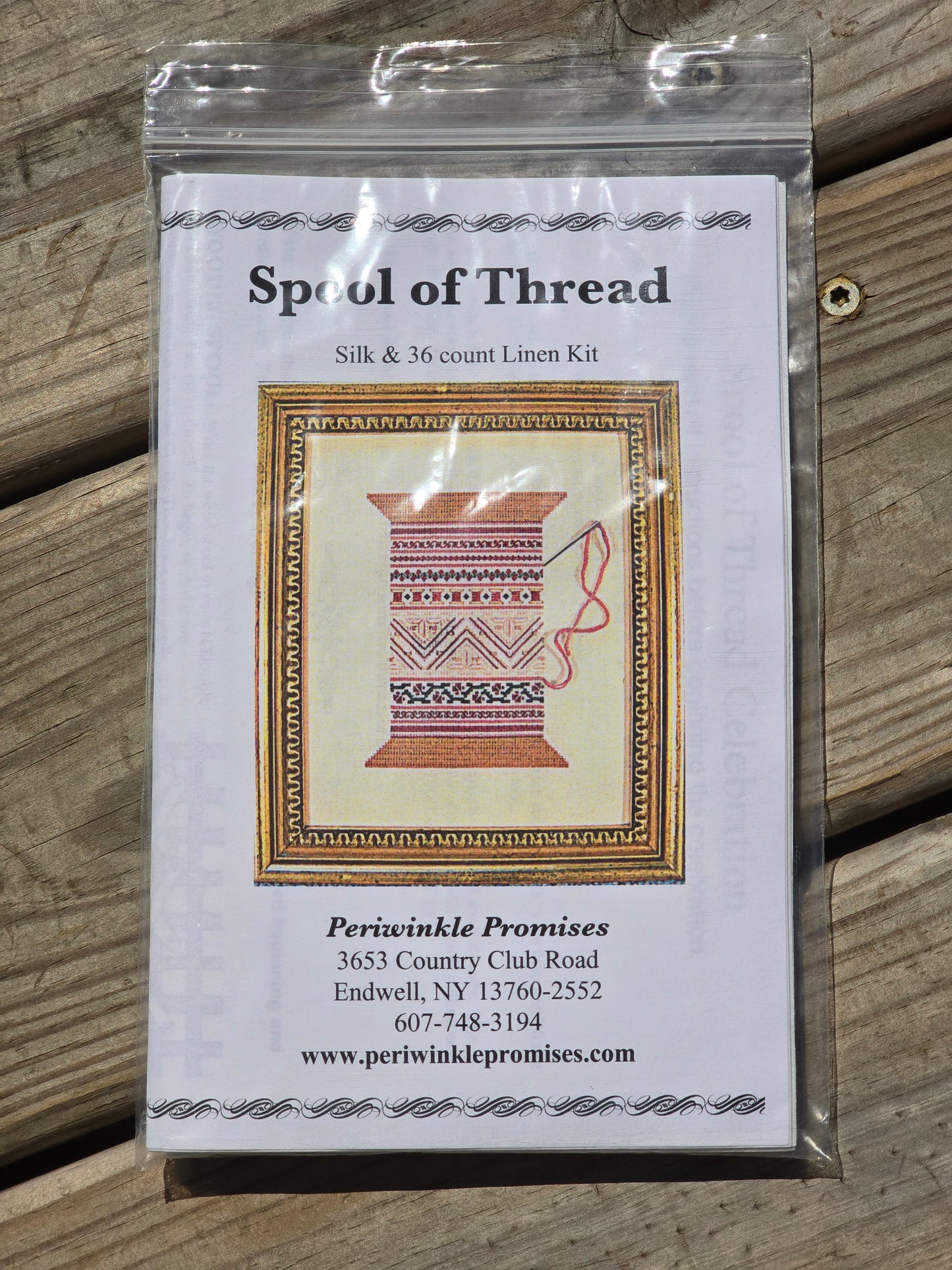 Periwinkle Promises - Spool of Thread - Sampler Celebration - Cross Stitch Kit