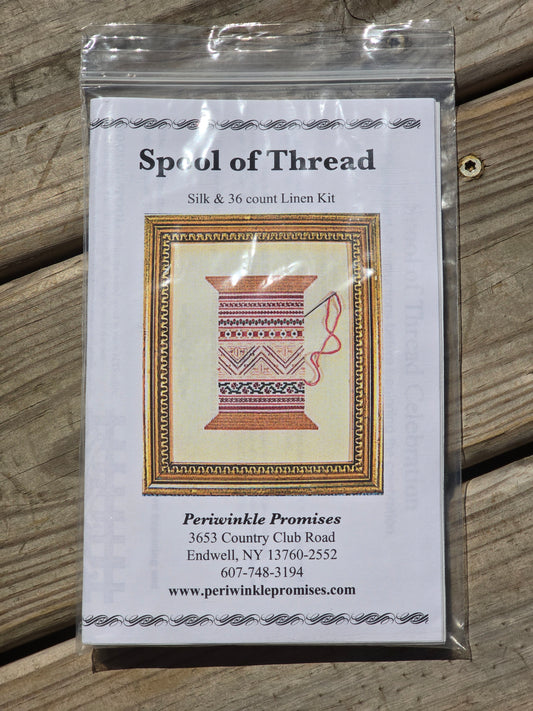 Periwinkle Promises - Spool of Thread - Sampler Celebration - Cross Stitch Kit