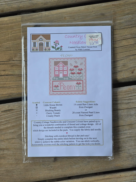 Country Cottage Needleworks - Peony - Cross Stitch Kit