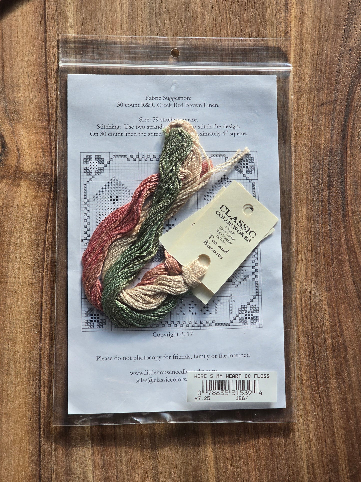 Little House Needleworks - Here's My Heart - Cross Stitch Pattern