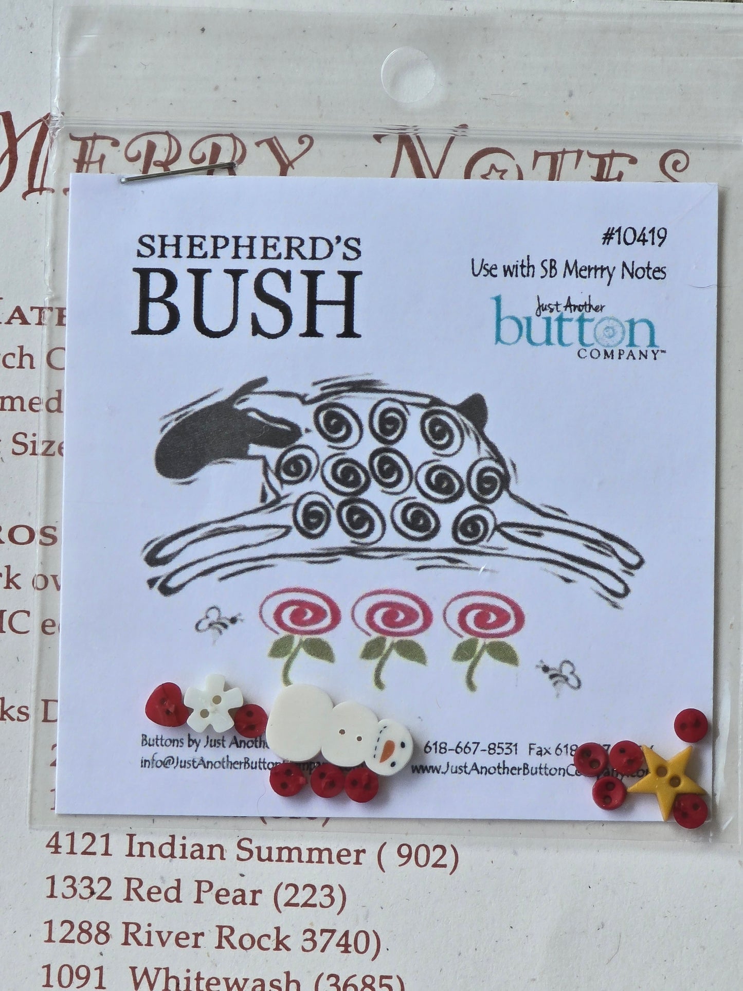 Shepherd's Bush - Merry Notes - Cross Stitch Pattern