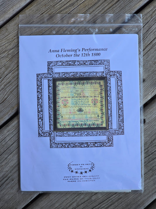 Forget-Me-Nots In Stitches - Anna Fleming's Performance - October 12th 1800 - Cross Stitch Kit