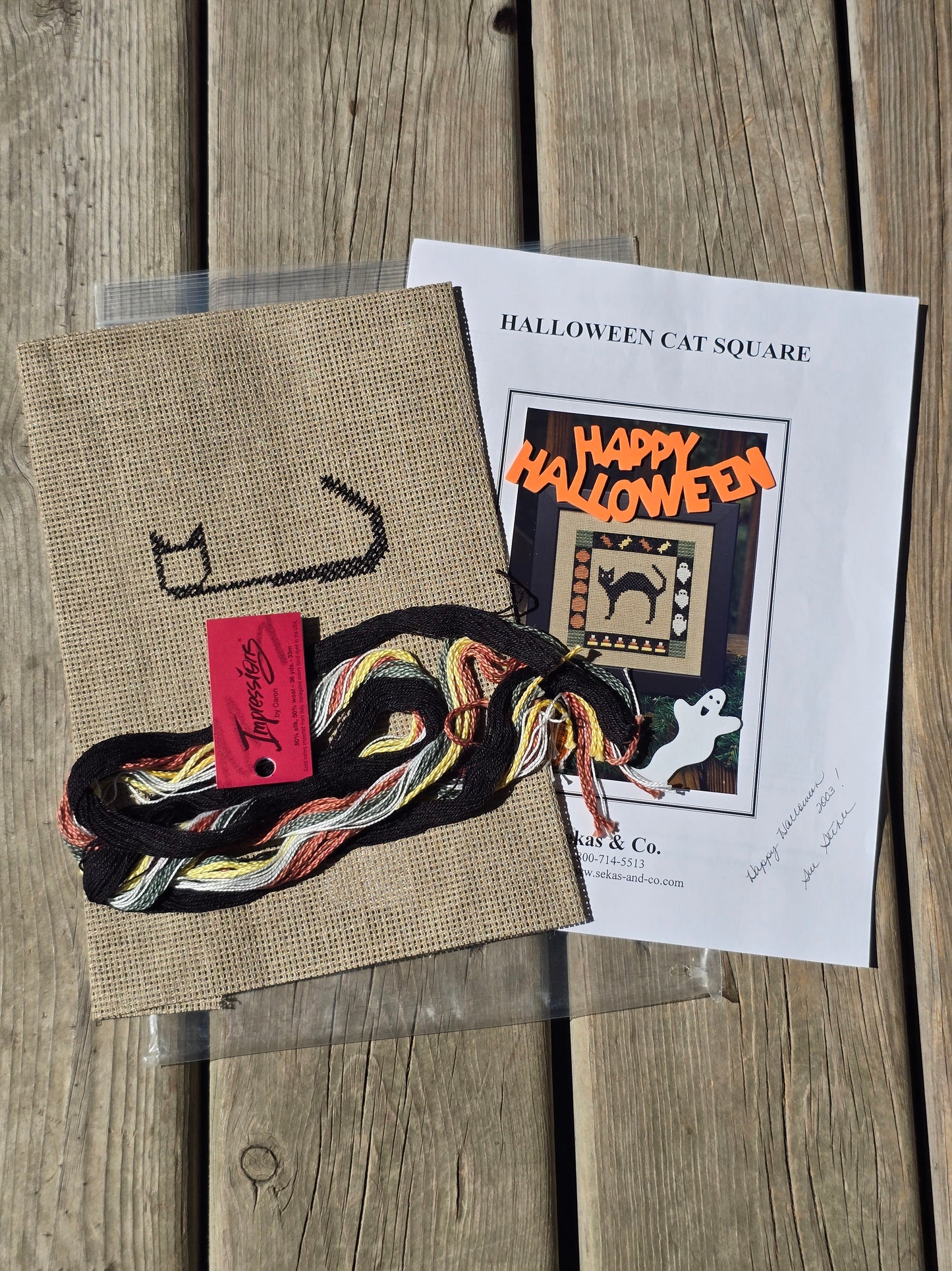 Sekas & Co. - Halloween Cat Square - Cross Stitch Kit