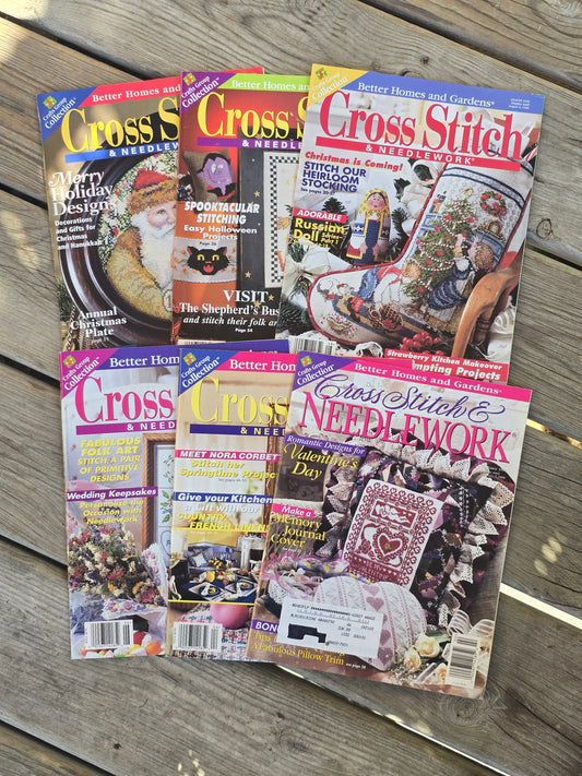 Better Homes and Gardens - Cross Stitch & Needlework - 1998 Magazine Bundle