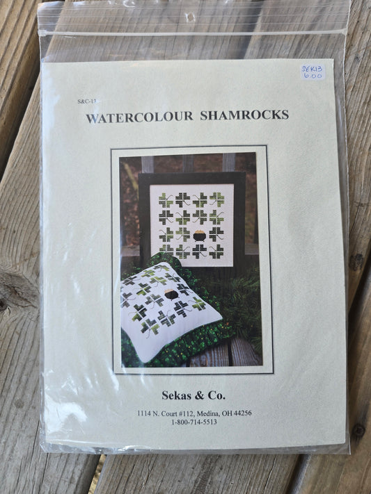 Sekas & Co - Watercolour Shamrocks - Cross Stitch Kit