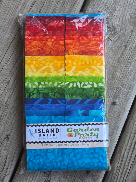 Island Batik - Garden Party Batiks - Quilting Fabric - Jelly Roll