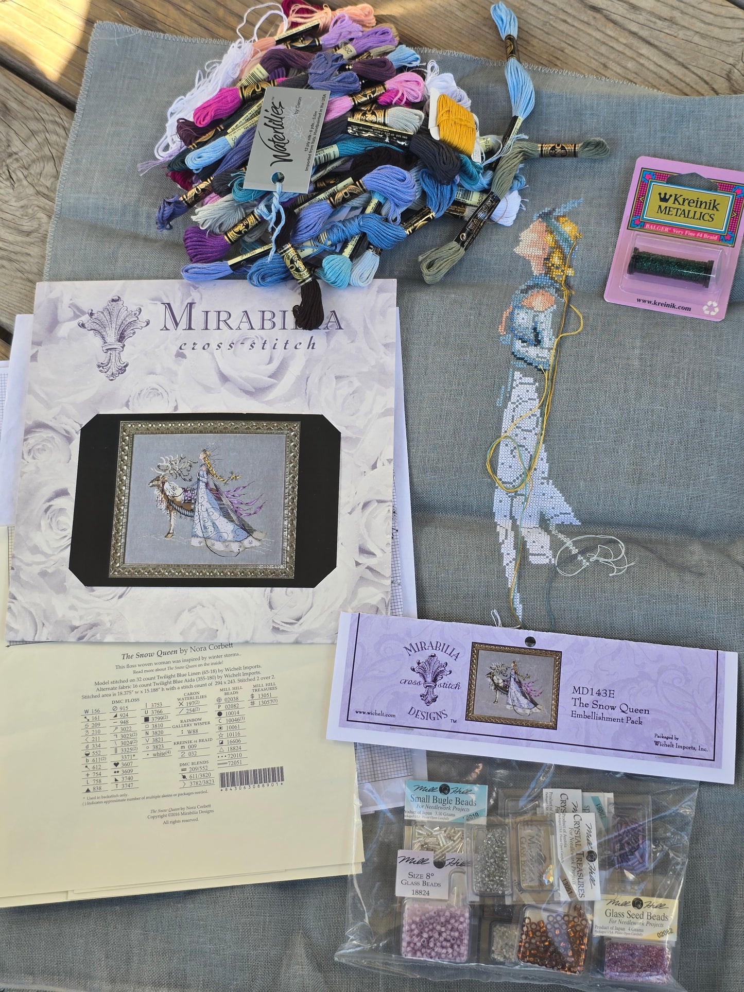 Mirabilia - The Snow Queen - Partially Completed Cross Stitch Kit