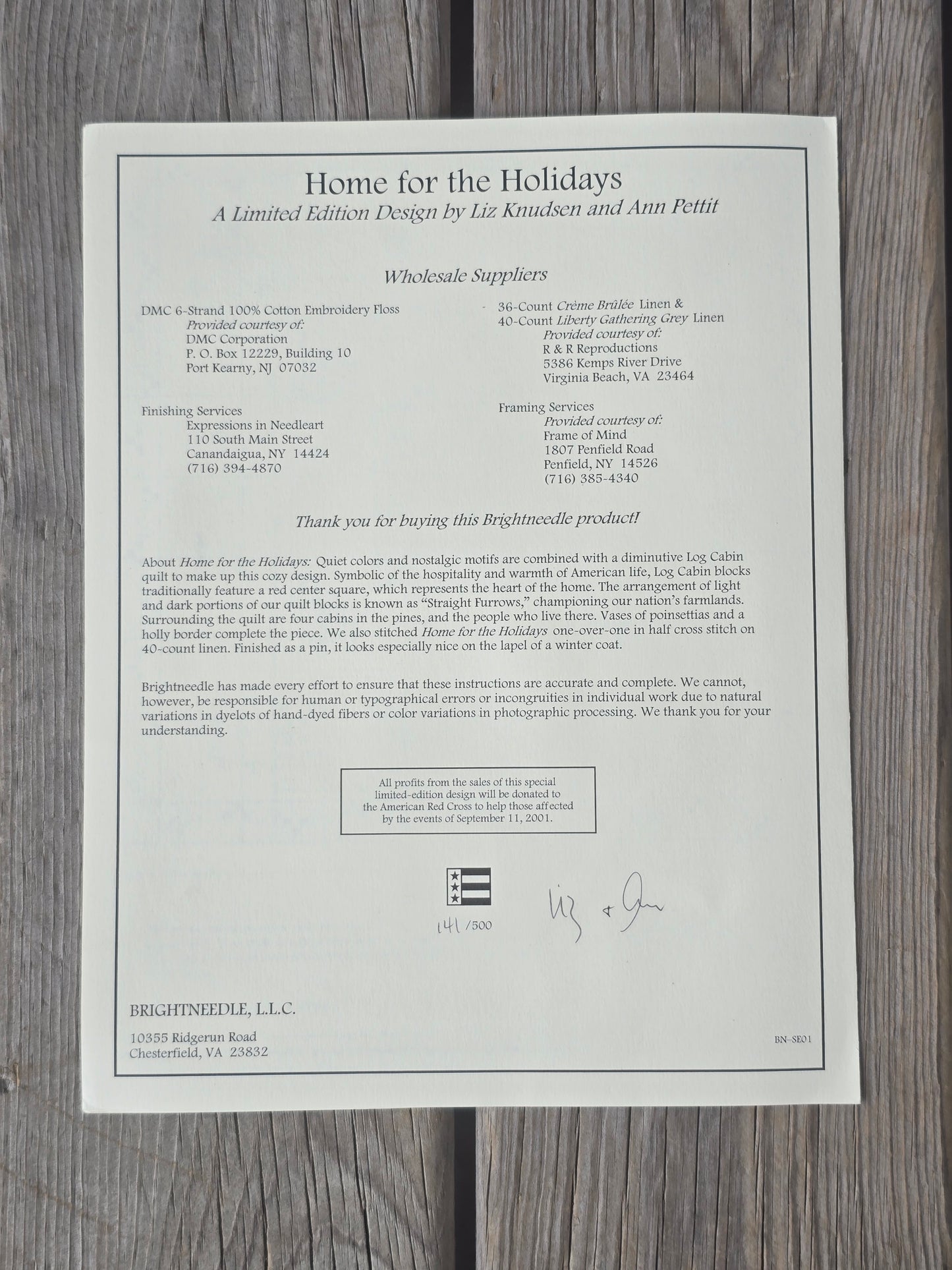 Brightneedle - Home for the Holidays - Limited Edition - Cross Stitch Pattern