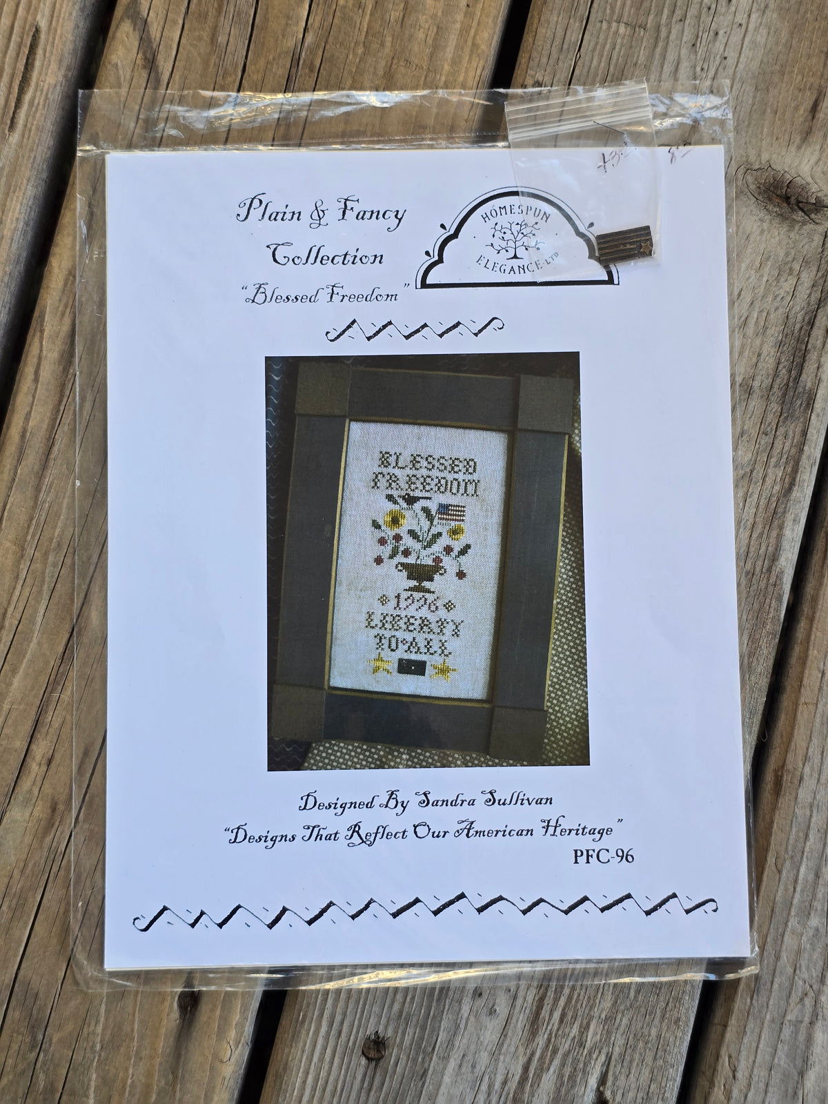 Homespun Elegance - Plain & Fancy Collection - Blessed Freedom - Cross Stitch Pattern