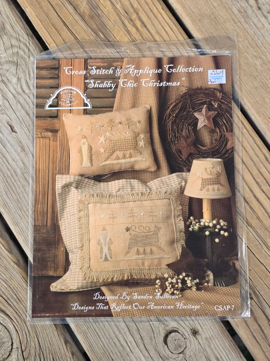 Homespun Elegance - Cross Stitch & Applique Collection - Shabby Chic Christmas - Cross Stitch and Applique Pattern