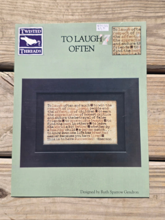 Twisted Threads - To Laugh Often - Cross Stitch Pattern
