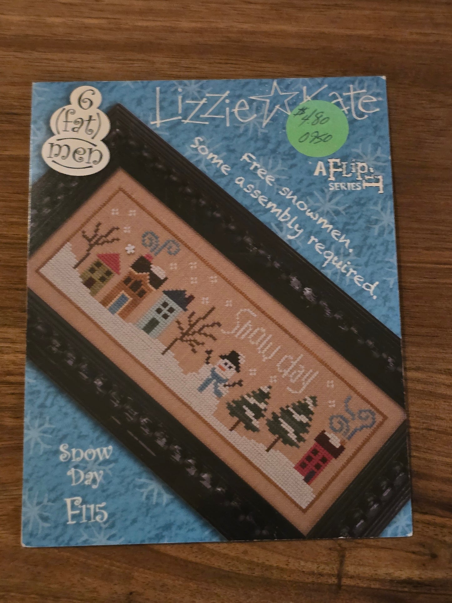 Lizzie Kate - A Flip it Series - 6 Fat Men - Snow Day - F115 - Cross Stitch Pattern