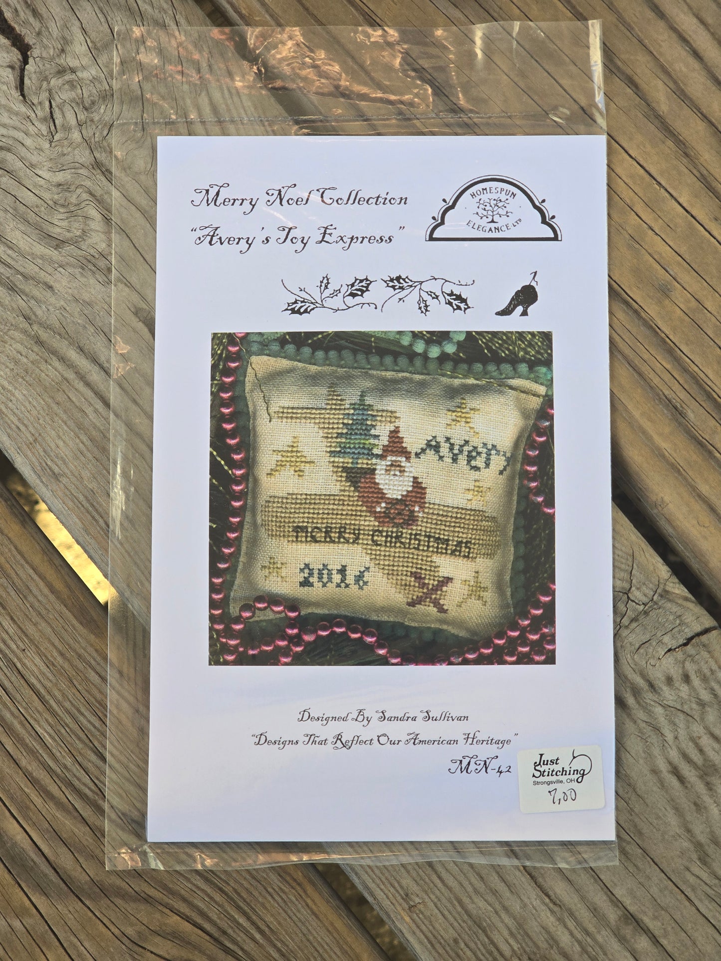 Homespun Elegance - Merry Noel Collection - Avery's Toy Express - Cross Stitch Pattern