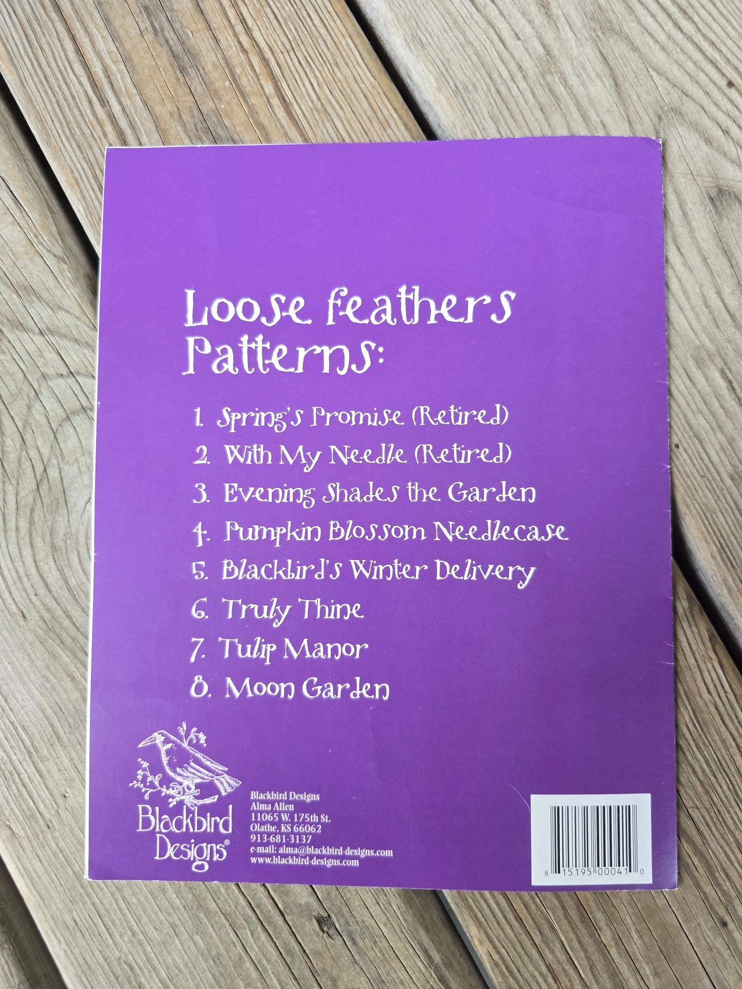 Blackbird Designs - Moon Garden - Loose Feathers Number 8 - Cross Stitch Pattern