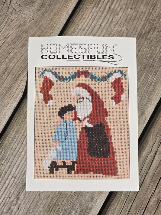 Homespun Collectibles - Santa with Boy - #25 - Cross Stitch Pattern