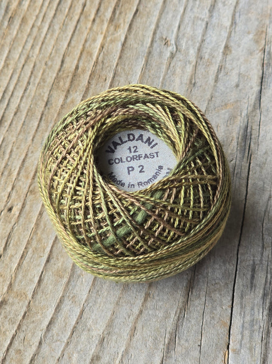 Valdani - Perle Cotton - Hand-Dyed - Size 12 - #P2 - Thread