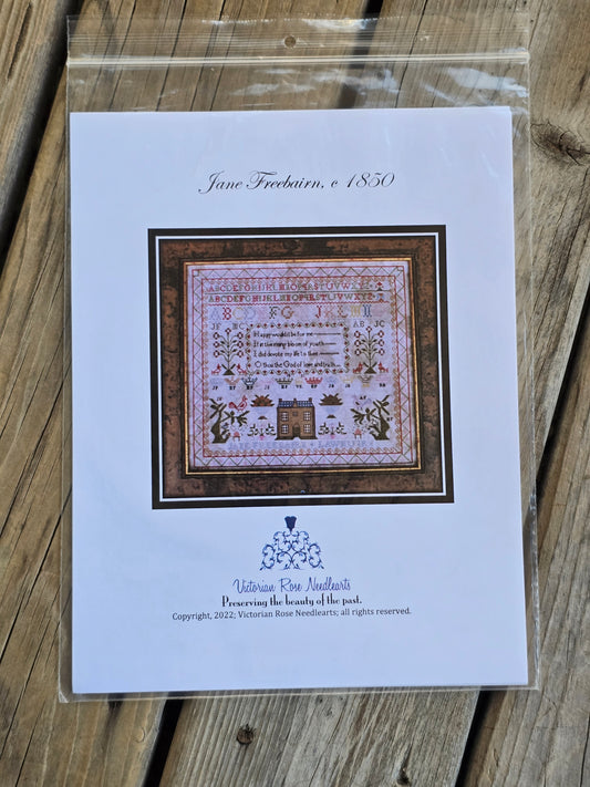 Victorian Rose Needlearts - Jane Freebairn, c 1850 - Cross Stitch Pattern