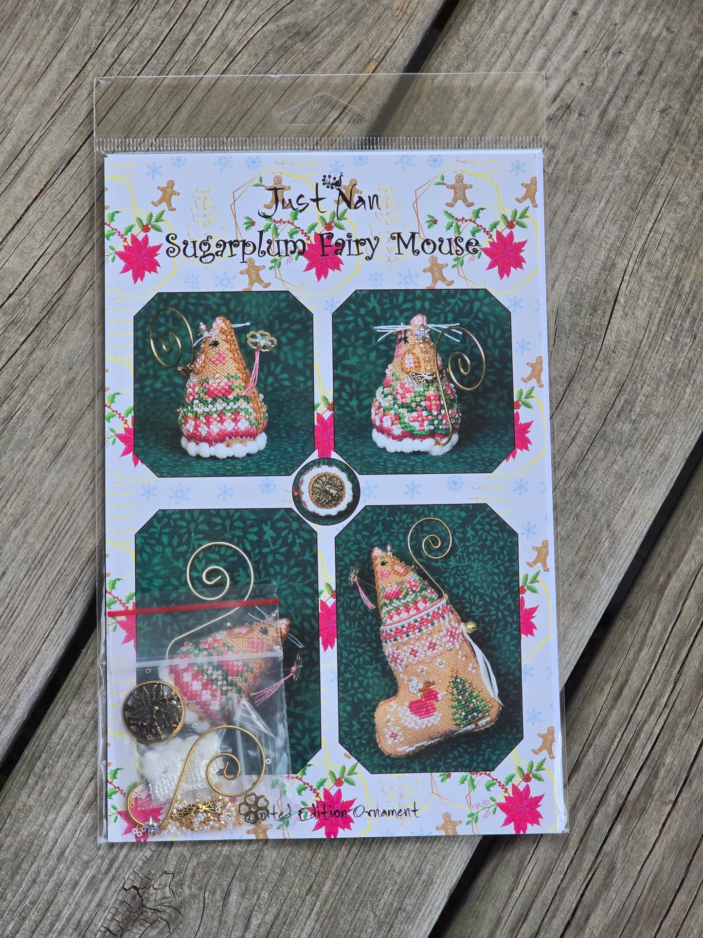 Just Nan - Sugarplum Fairy Mouse - Limited Edition Ornament - Cross Stitch Pattern